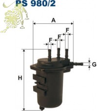 PS 980/2 Фильтр топливный диз. NISSAN RENAULT SUZUKI (DELPHI HDF907/B31030PRJC/NIPPARTS, J1331039)